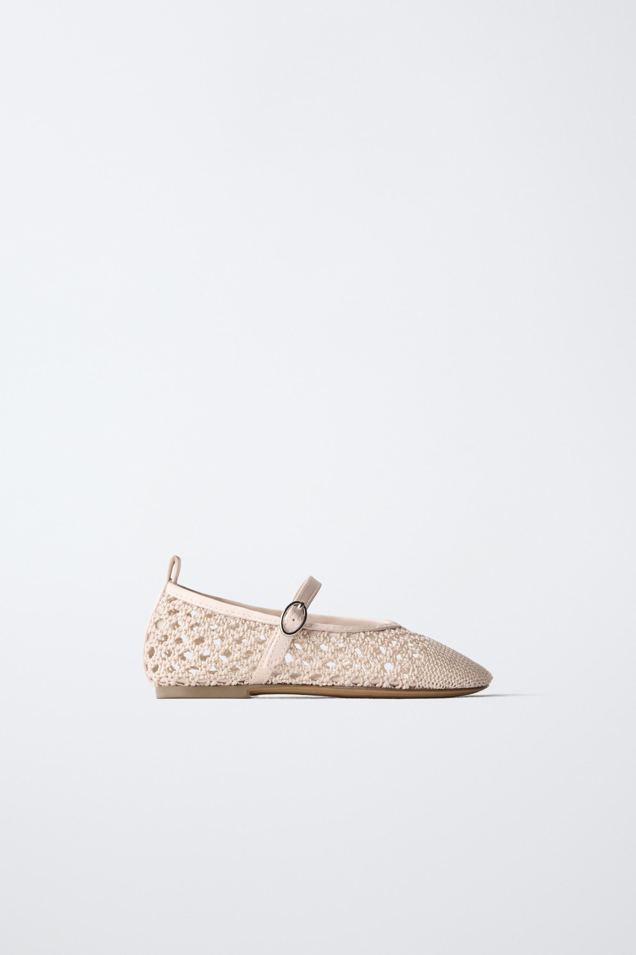 CROCHET EFFECT BALLET FLATS | Zara US