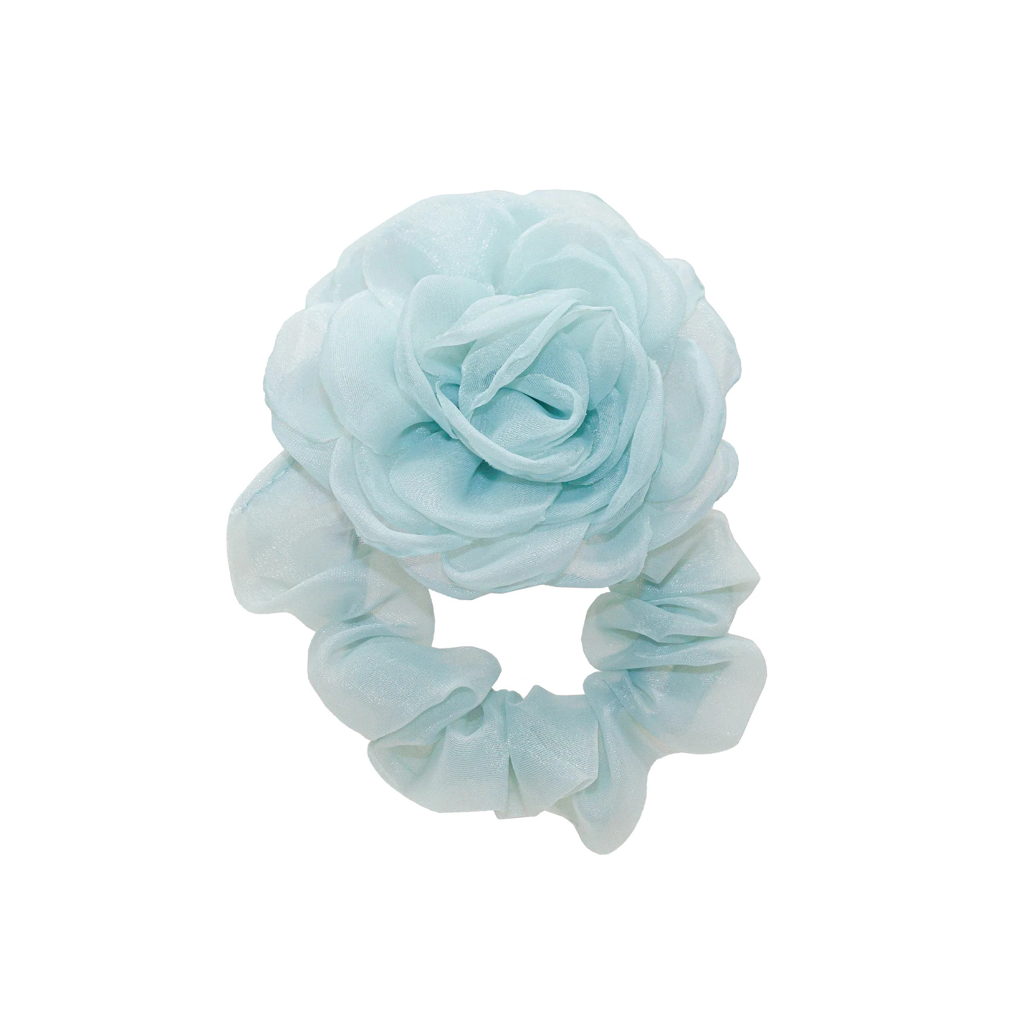 Camellia Scrunchie in Pale Blue | Emi Jay