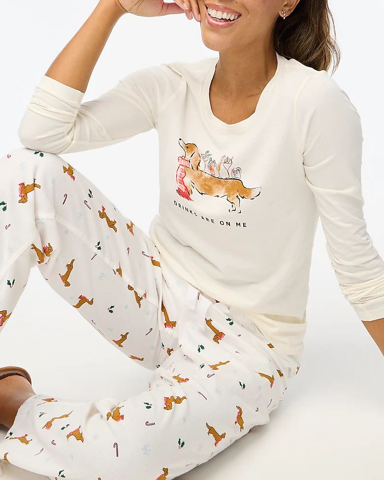 "Drinks are on me" dog graphic tee | J.Crew Factory