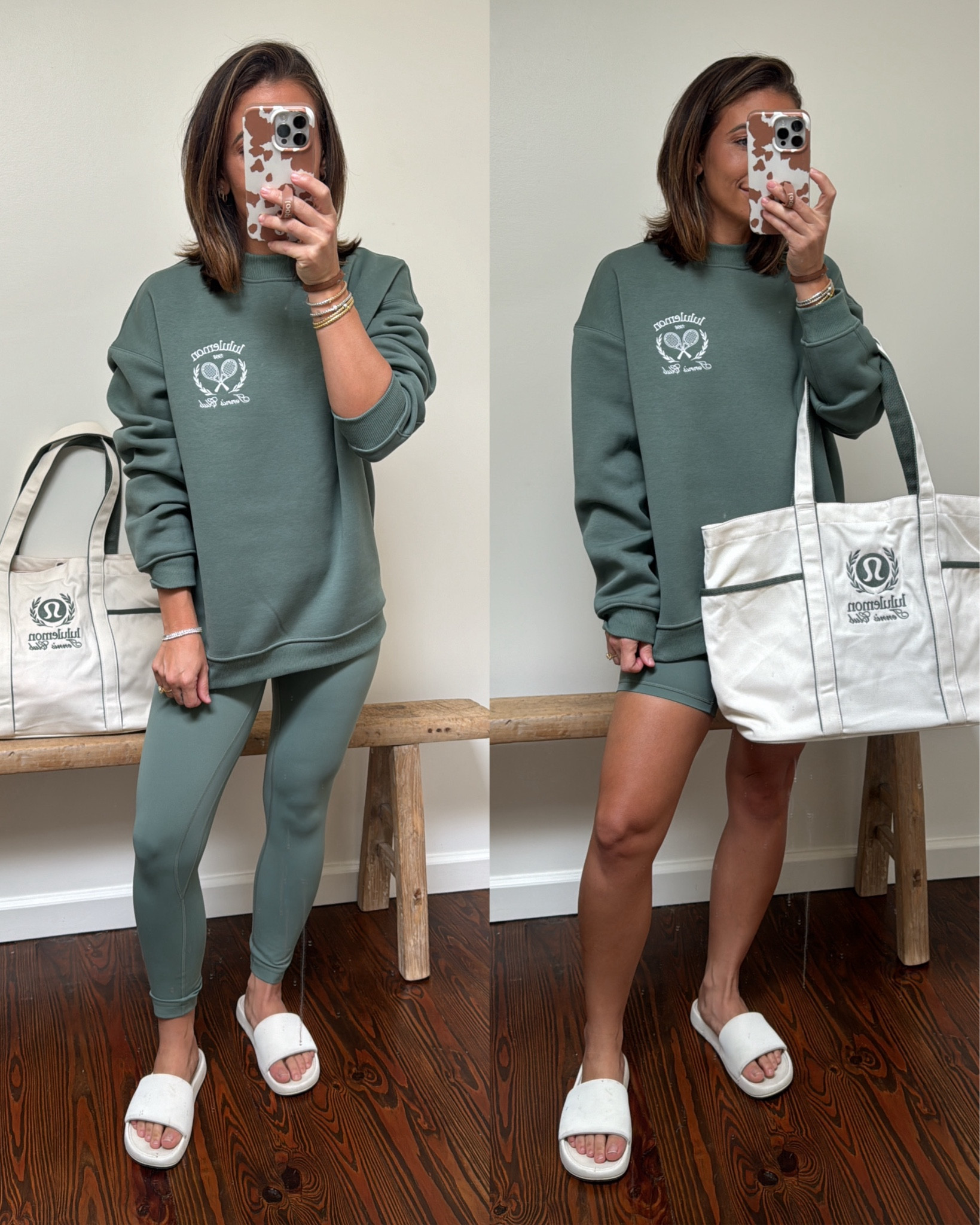 Lululemon tennis club

Sweatshirt size xs 
Bike shorts size 4
Leggings size 4
Skort size 4
Sports bra size 4
Slides size 7
Tote bag 

#LTKFindsUnder50 #LTKFitness #LTKSaleAlert