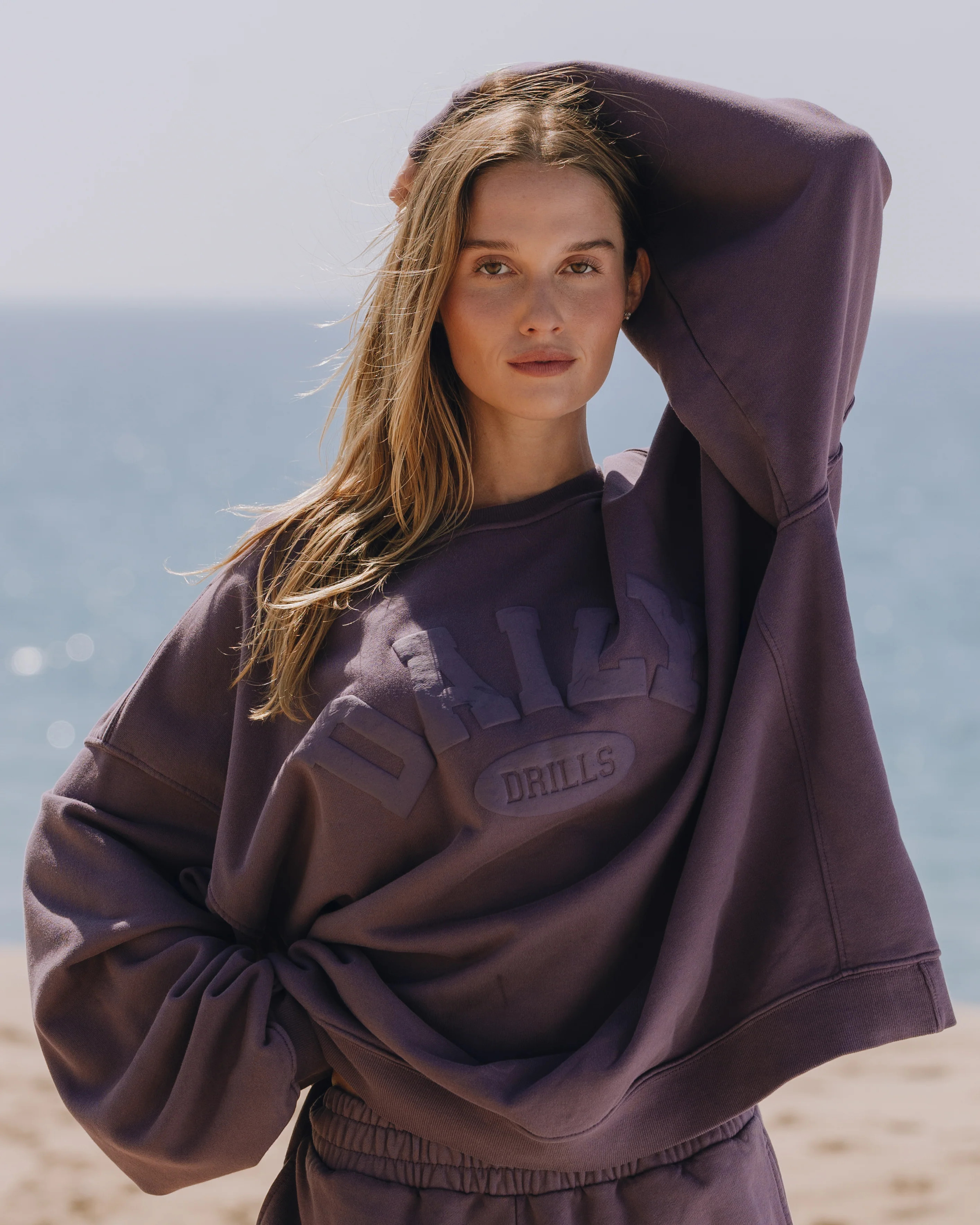 Oversized Daily Crew - Plum | Daily Drills LLC