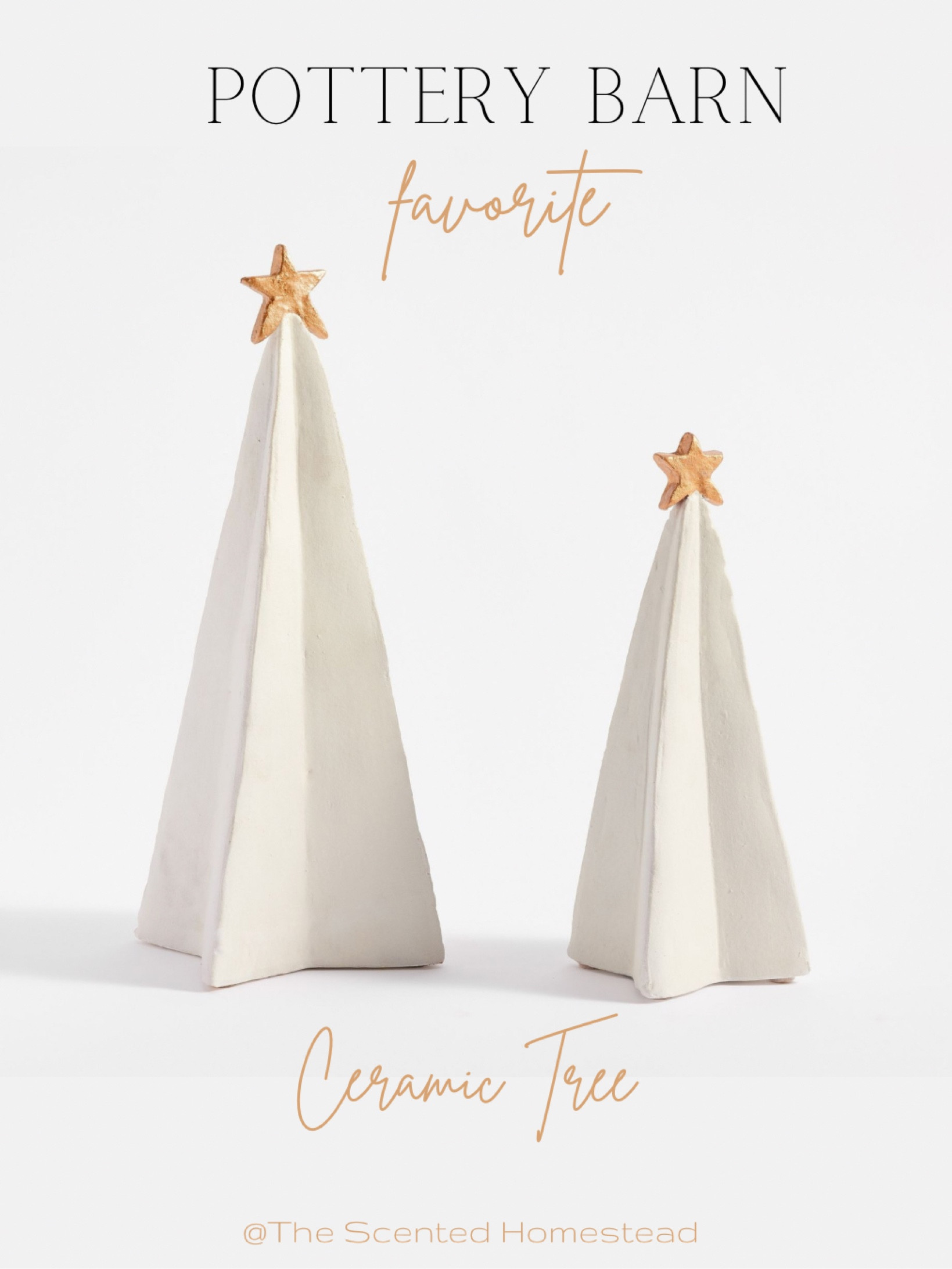 Christmas, Holiday decor, Pottery Barn must haves for the holiday’s, Ceramic Tree with gold Star. 

#LTKSeasonal #LTKHoliday #LTKfindsunder100