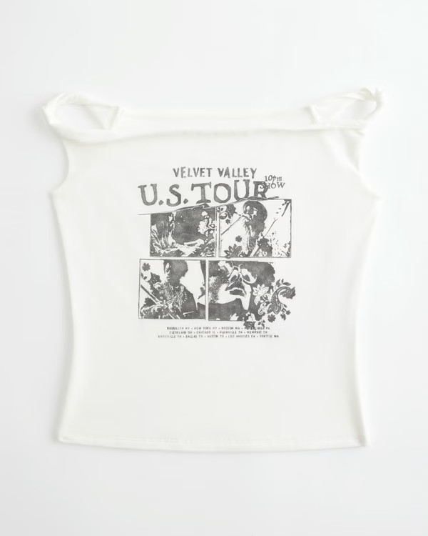 Twisted Off-the-Shoulder New York City Graphic Tee | Hollister (US)
