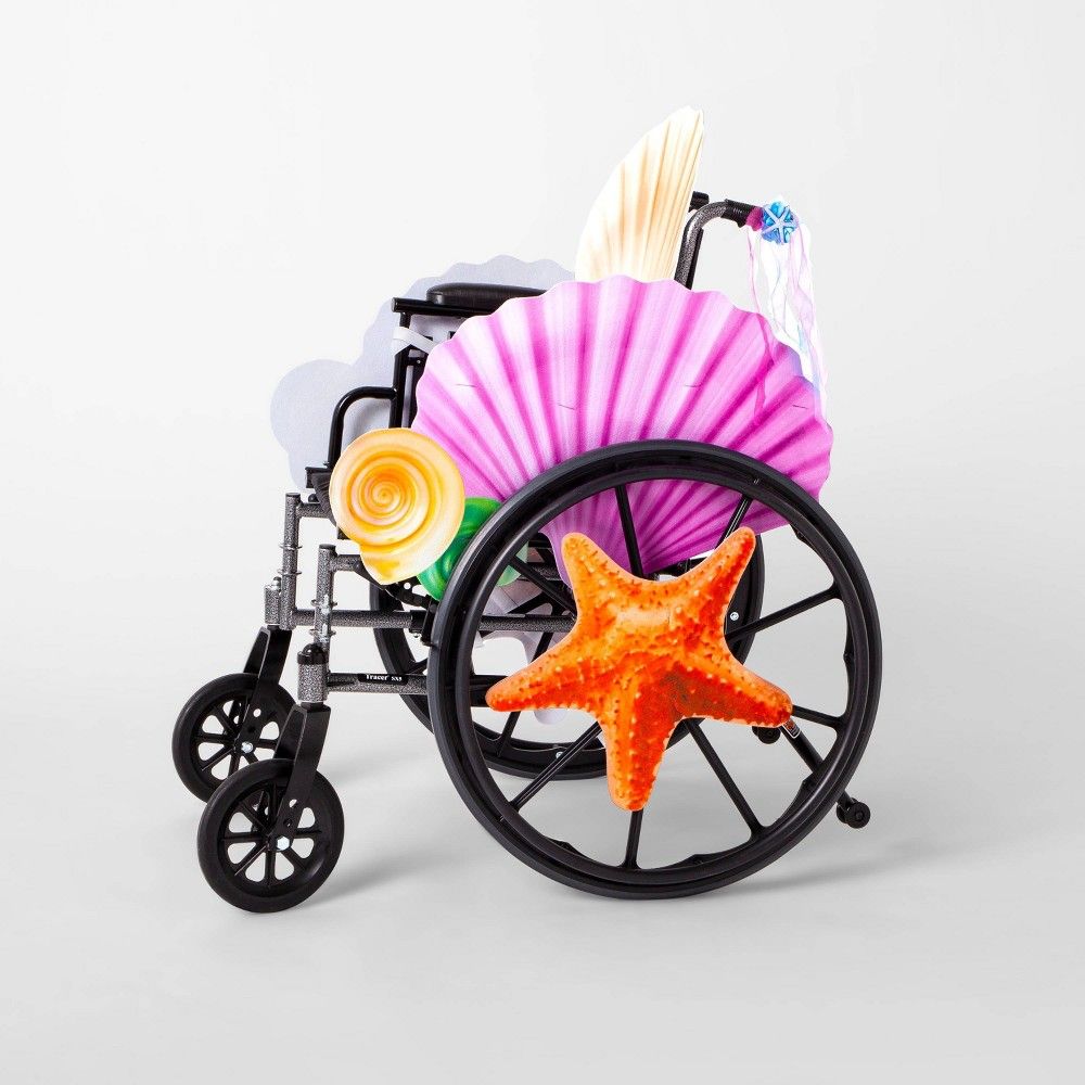 Halloween Kids' Adaptive Mermaid Halloween Costume Wheelchair Cover with Hairpiece - Hyde & EEK! Bou | Target