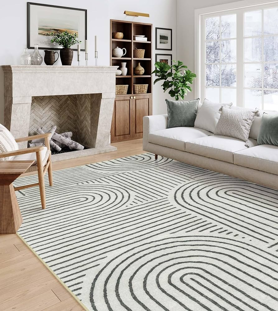 Lahome Abstract 8x10 Area Rugs for Living Room Bedroom, SoftWashable Rugs 8x10 Stain Resistant, U... | Amazon (US)