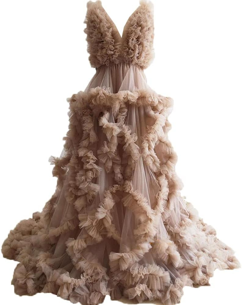 Long pleated dresses ladies photo shoot custom maternity dresses | Amazon (US)