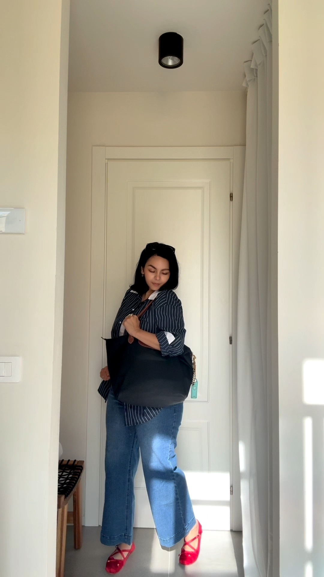 Preppy with a pop of red casual look  

#LTKStyleTip