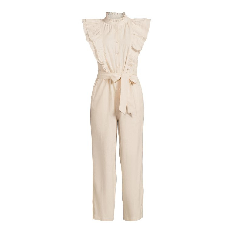 The Get Women's Eyelet Ruffle Jumpsuit | Walmart (US)