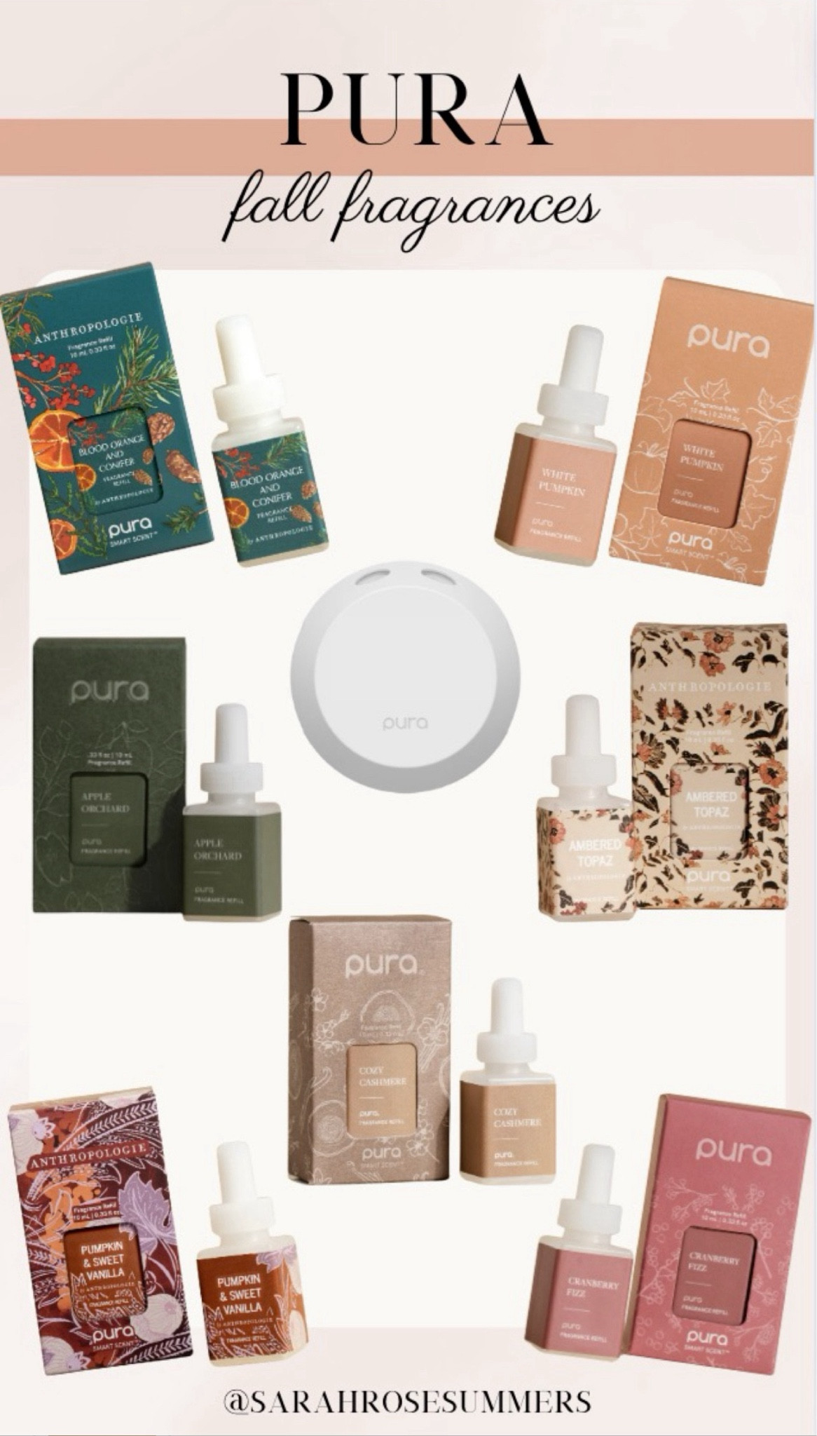 Pura fall fragrances 25% off with code PURALTK till 9/29. Shop scents like white pumpkin, apple orchard, cozy cashmere, and more. The perfect addition to your fall decor. 

#LTKFallSale #LTKSeasonal #LTKHome