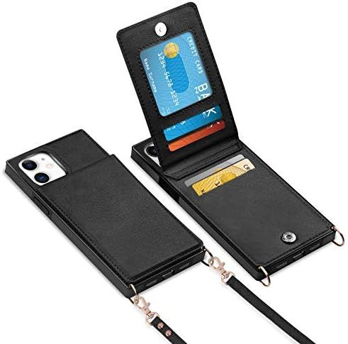 Vofolen for iPhone 11 Case Wallet Card Holder Leather PU Flip Cover Folio Lanyard Crossbody Strap... | Amazon (US)