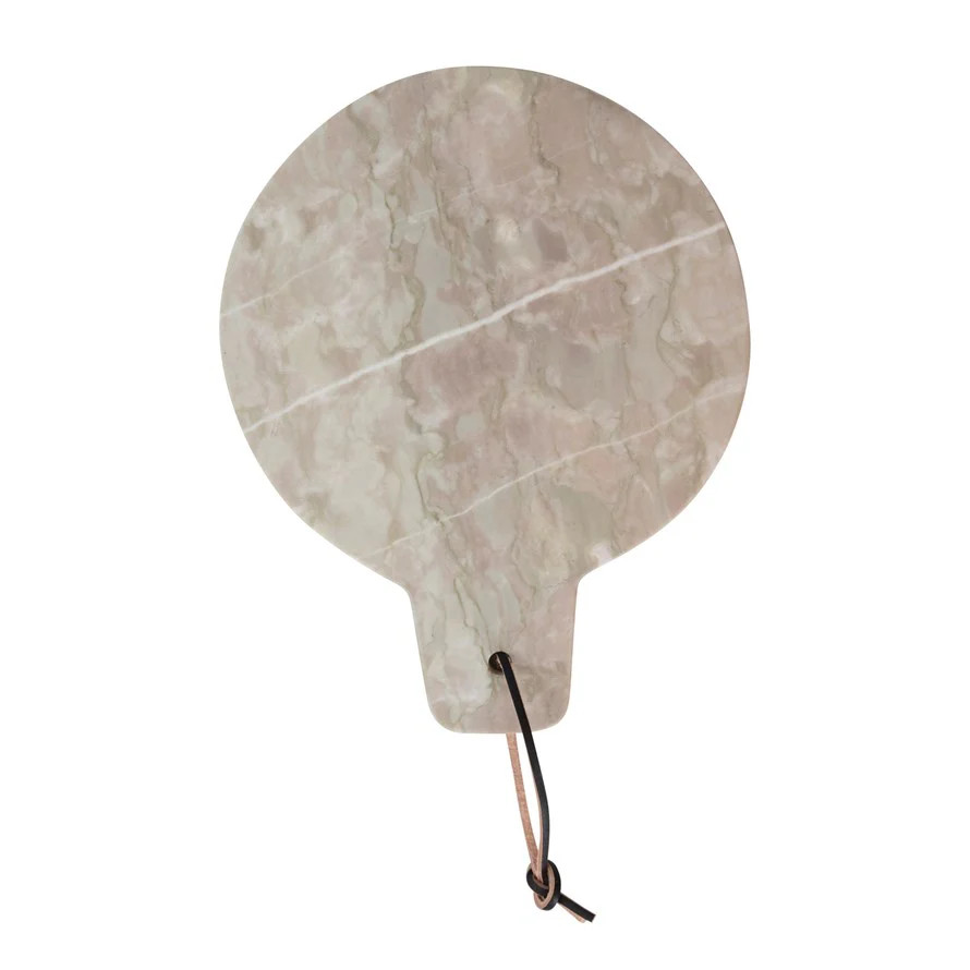 Marble Cheese Board With Leather Tie | Sweenshots Studios