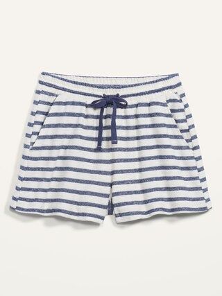 High-Waisted Cali-Fleece Terry Shorts for Women -- 3-inch inseam | Old Navy (US)