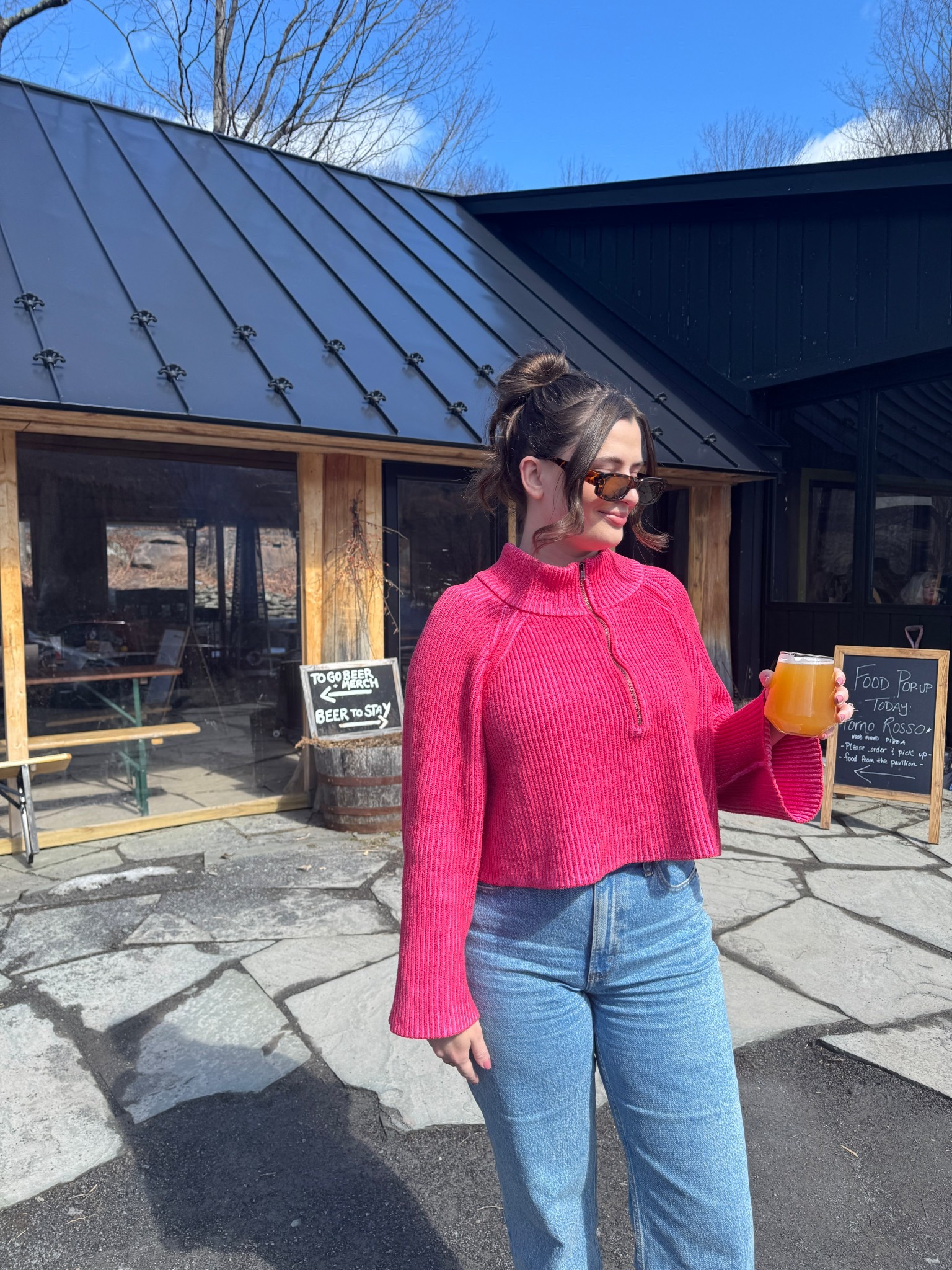 A day out at the brewery! This outfit is perfect for exploring the mountains. The sweater is the Greta half zip from Free People it is sold out in this color but I linked a similar one!

#LTKStyleTip #LTKFindsUnder100