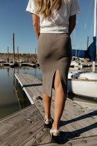 Roisin Midi Skirt in Sage | Böhme US