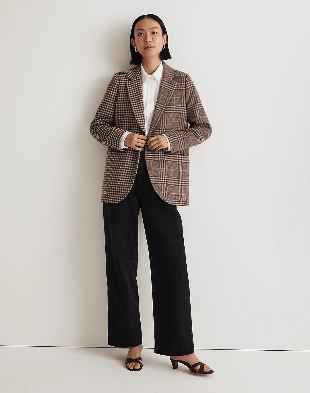 The Larsen Blazer in Mixed Plaid | Madewell