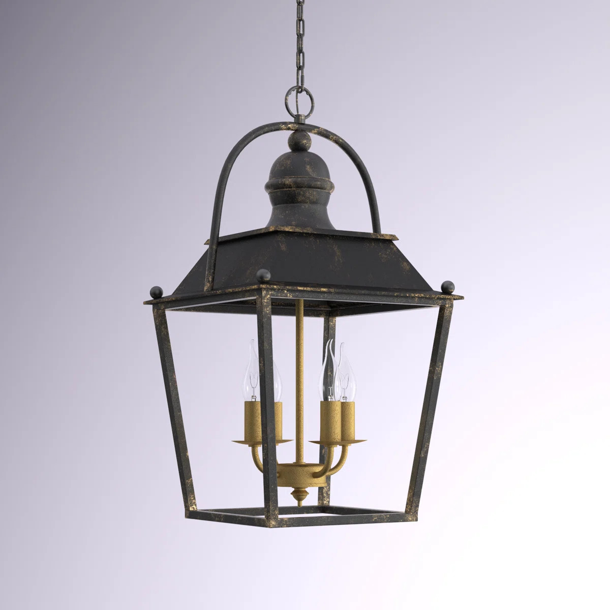 Alisina 4 - Light Steel Dimmable Lantern Geometric Chandelier | Wayfair North America