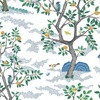 Multi Citrus Grove Toile White | Spoonflower