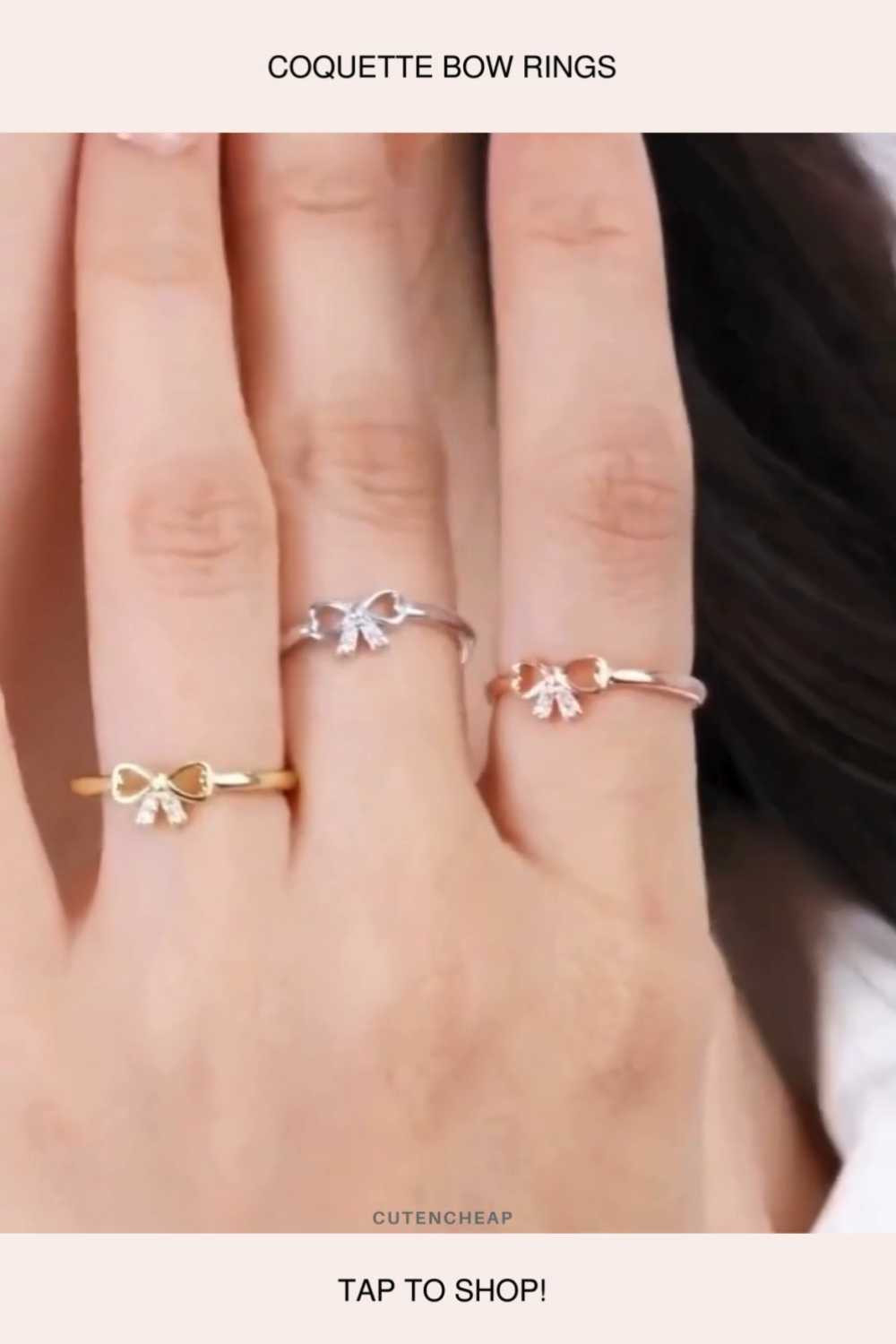 These Coquette Bow Rings are so adorable! 🎀 It's like the perfect mix of cute and classy, super dainty and minimalist. I love how delicate the bow design is. If you're into cute and delicate jewelry, this ring is a must-see! 

#LTKFindsUnder50