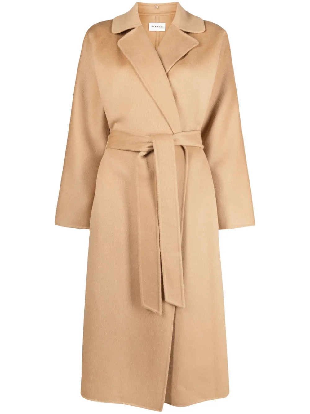 P.A.R.O.S.H. Belted Wool Coat | Neutrals | FARFETCH | Farfetch Global