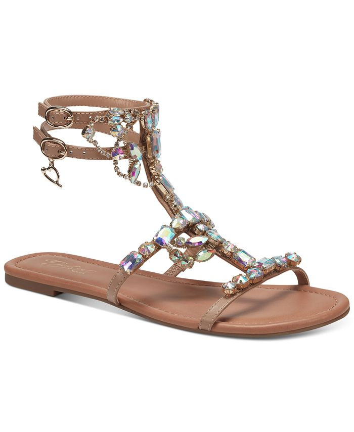 Thalia Sodi Women's Jenesis Embellished Flat Sandals & Reviews - Sandals - Shoes - Macy's | Macys (US)