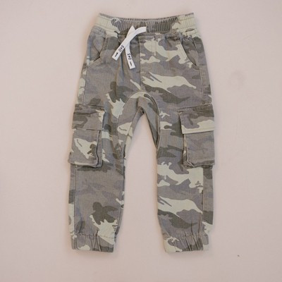 Kids Wes Cargo Denim Jeans Light Camo 2T - Olive + Scout | Target