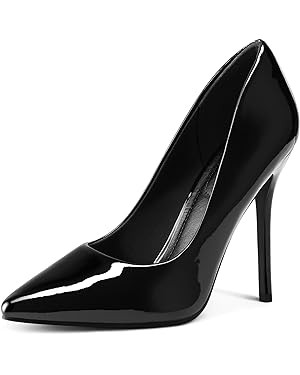 mysoft Women's High Heels Pumps Closed Pointed Toe Stiletto 4IN Heels Dress Wedding Shoes | Amazon (US)