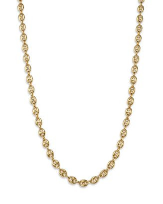 Bloomingdale's Fine Collection Men's Puffed Mariner Link Chain Necklace in 14K Yellow Gold, 24 | Bloomingdale's (US)