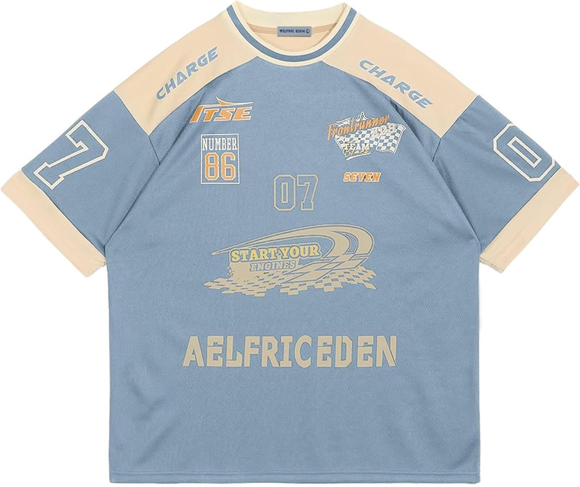 Aelfric Eden 90s Oversized T Shirts Unisex Grahpic Jersey Printed Casual Tees Streetwear Vintage ... | Amazon (US)