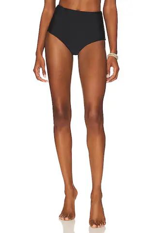 MIKOH Lami High Waisted Bikini Bottom in Noir from Revolve.com | Revolve Clothing (Global)