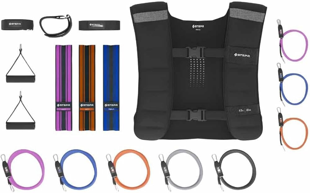 Ultimate Accessory Pack - 10 lb. Weighted Vest for Women & Men, Resistance Bands, Booty Workout B... | Amazon (US)