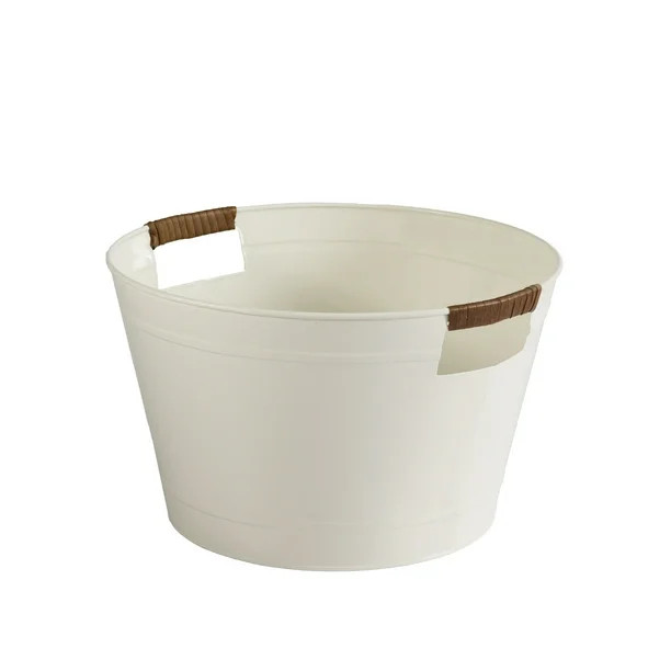 Better Homes & Gardens Round Iron Tub, Vanilla | Walmart (US)