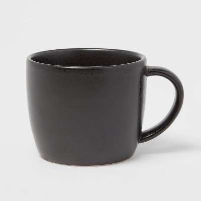 17oz Earthenware Houlton Mug Black - Threshold™: Traditional Coffee Cup, Dishwasher & Microwave Safe, 1 Piece | Target