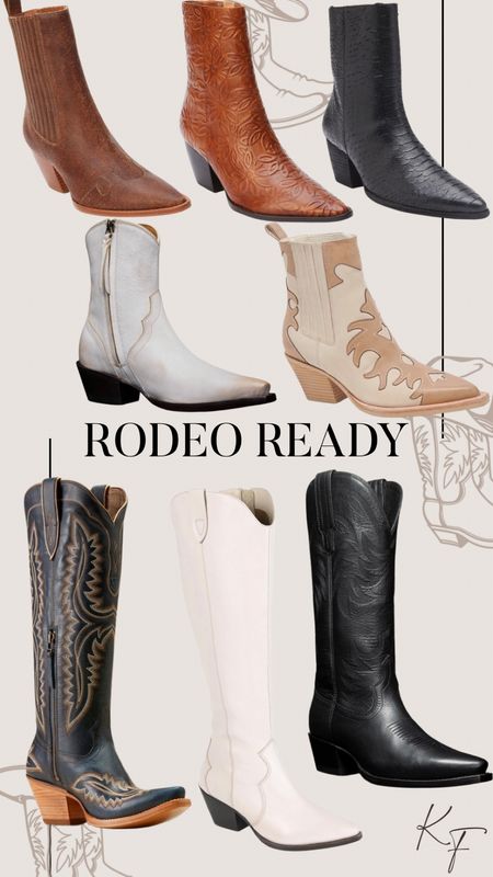 Rodeo outfit ideas. Houston rodeo. Western outfit. Western boots. Western booties. Cowboy boots. Western style. 

#LTKshoecrush #LTKSeasonal #LTKstyletip