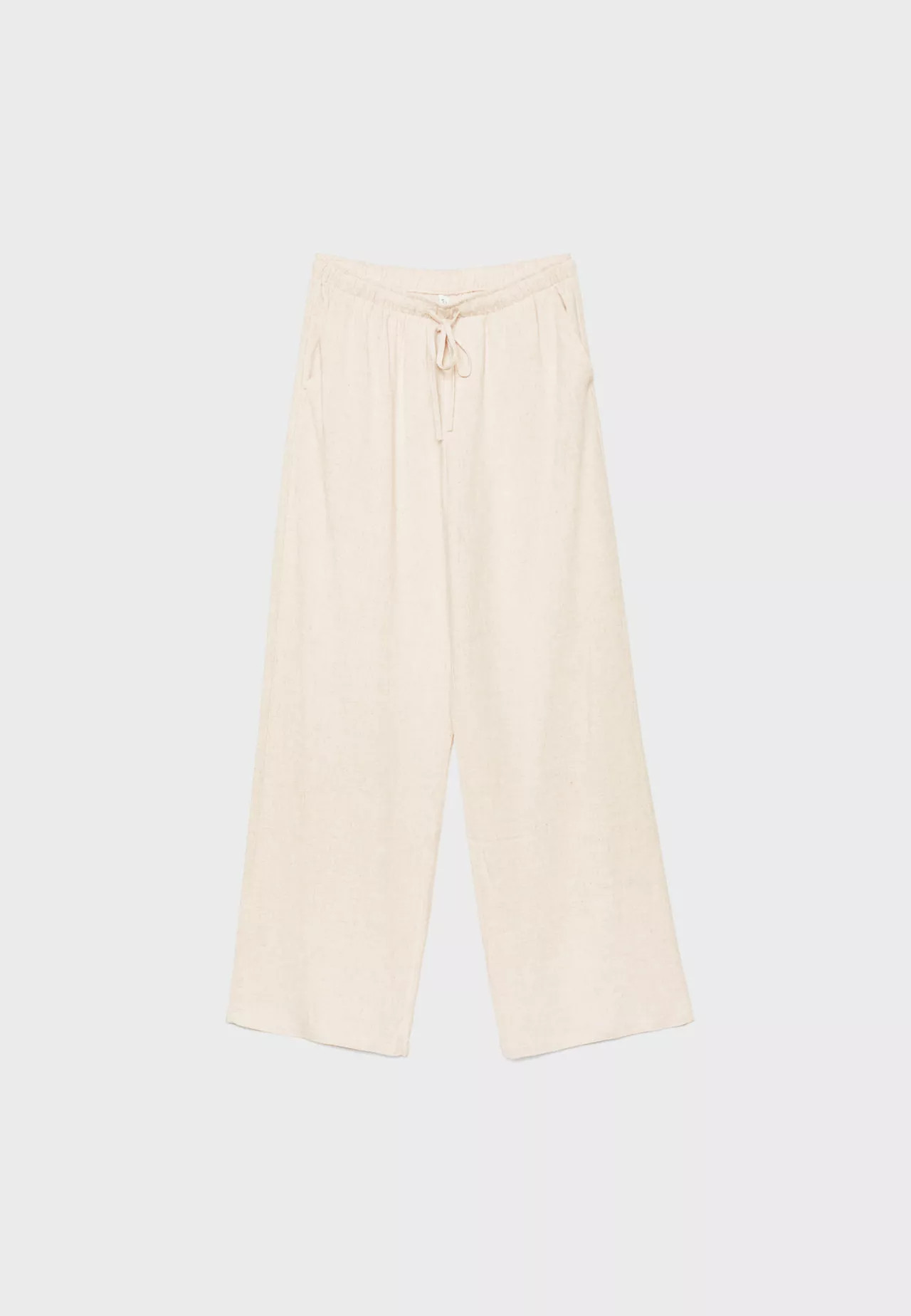 Flowing linen blend trousers | Stradivarius (UK)