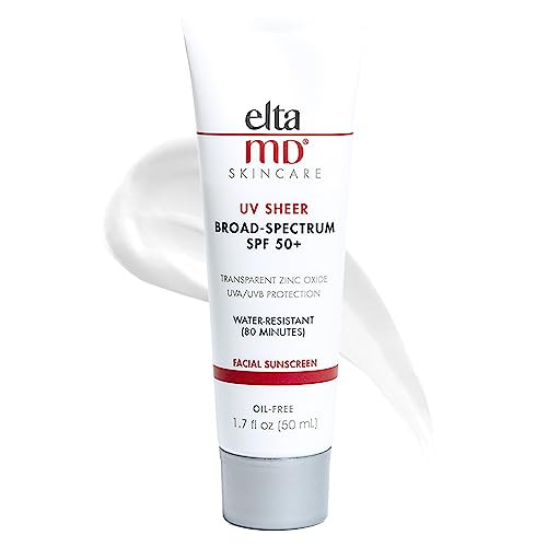 EltaMD UV Sheer Face Sunscreen, SPF 50+ No White Cast Sunscreen for Face and Body, Zinc Oxide Sun... | Amazon (US)