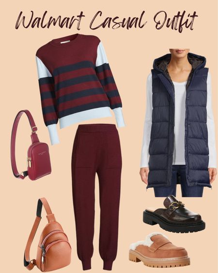 So many great pieces at Walmart and many on sale right night . This look would be perfect for all your weekend activities . The sweater with this matching sweater pants are $17 each piece and comes in other colors as well! 
#fallfashion #weekendlook #sweaterweather #twopieceoutfit #walmartfashion

#LTKunder50 #LTKsalealert #LTKstyletip