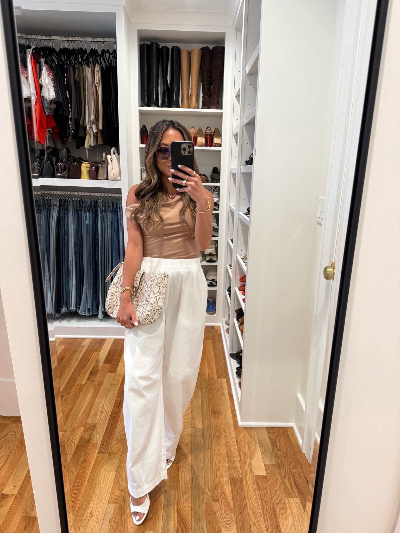 A cute casual outfit that’s summery but comfortable! Love these barrel pants from Amazon and this off the shoulder top is soooo soft and versatile!
Top - XS (c202)
Bottoms - S (fiseow)
Heels - 5 (mango)

#LTKPetite #LTKOver40 #LTKootd