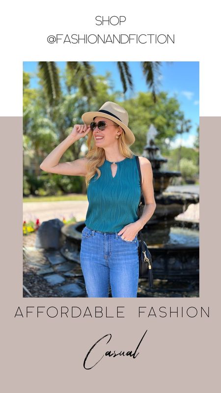Great tank top. Goes from work to casual. Wearing size small fit TTS. Lots of colors on Amazon 

#LTKmidsize #LTKstyletip #LTKworkwear