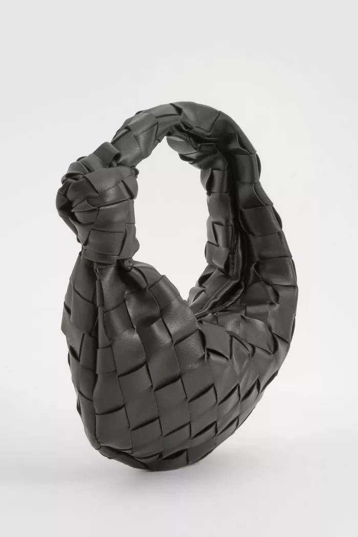 Woven Leather Look Mini Grab Bag | Boohoo.com (UK & IE)