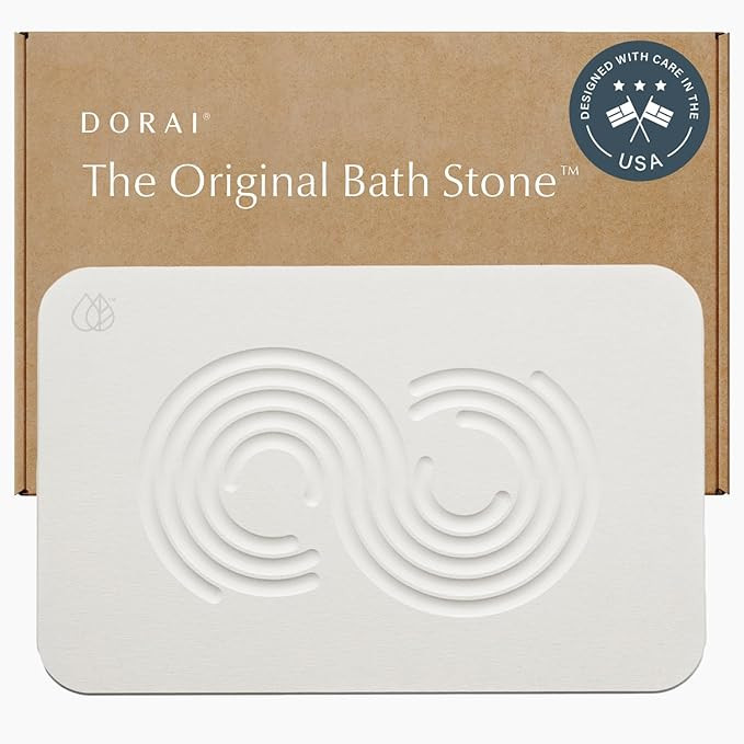Dorai Home Stone Bath Mat - Premium Diatomaceous Earth Bath Floor Mats with Non-Slip Base, Fast-D... | Amazon (US)