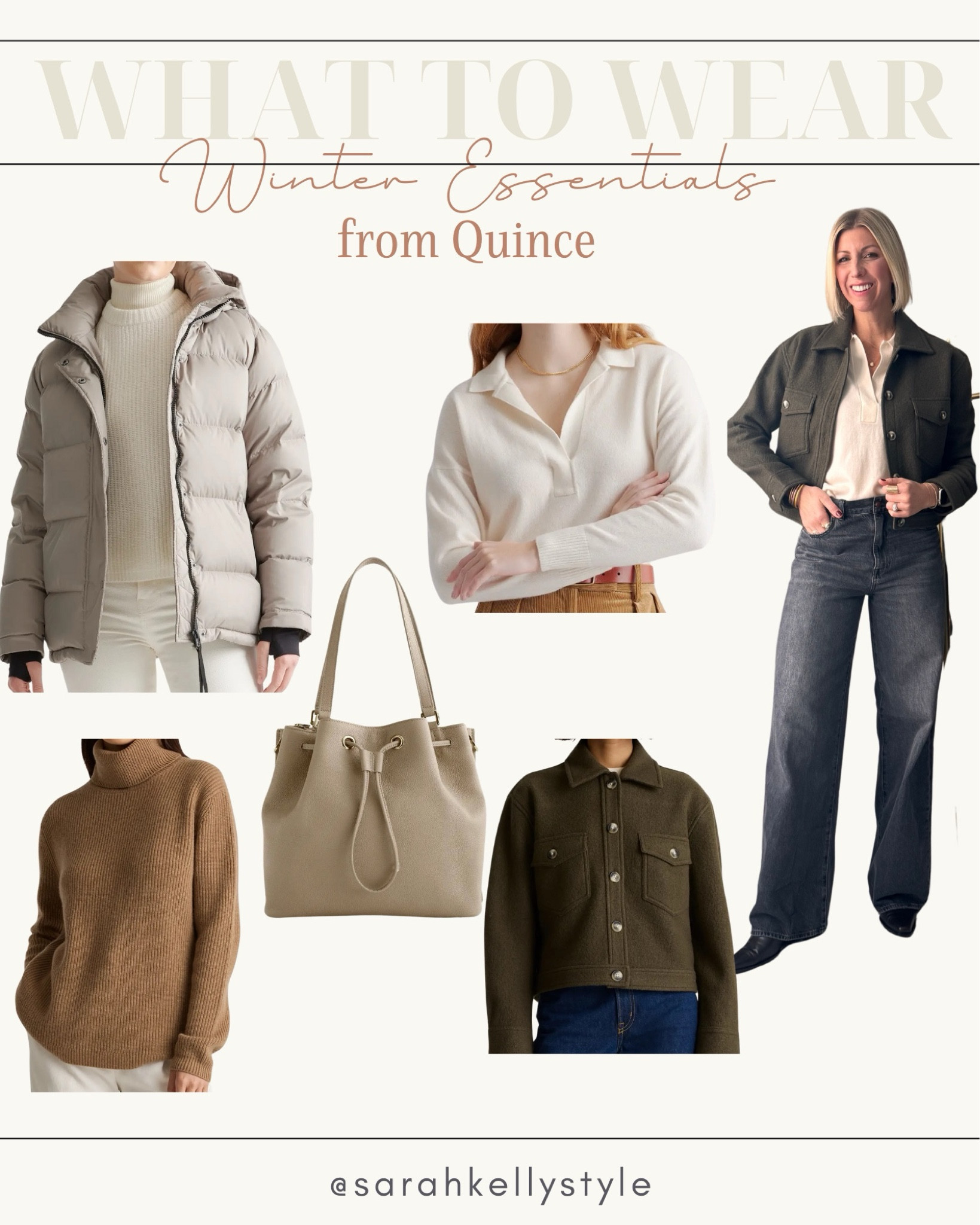 Quince has beautifully designed styles, incredible quality and at a fraction of the price of designer brands!  Here are a few @onequince Winter Staples I’m currently loving- all would make amazing gift this holiday season!   Check out my LTK for more favorites. ✔️Down Parka ✔️Cashmere Polo Sweater✔️ Cropped Wool Shirt Jacket ✔️Leather Bucket Bag 
#quincepartner

#LTKHoliday #LTKGiftGuide #LTKOver40