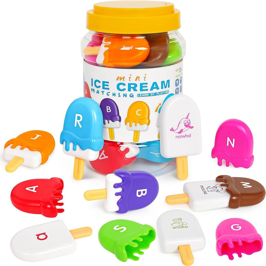 Letters Matching Ice Cream Alphabet Learning Toys,Counting Animals and Color Sorting Set Preschoo... | Amazon (US)