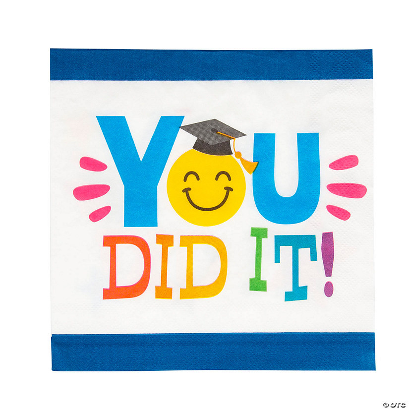 6 1/2" Elementary Graduation You Did It Paper Luncheon Napkins - 16 Ct. | Oriental Trading Company