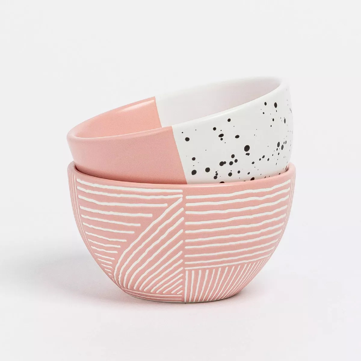 over&back 2pk 11.4 fl oz Mini Bowls Pink Print | Target