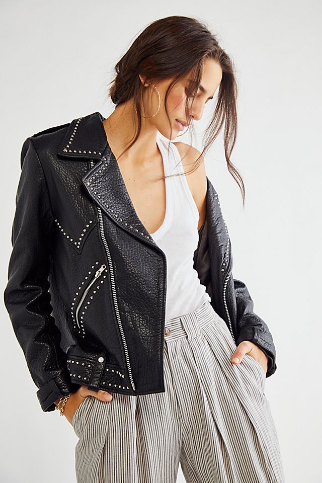 Pebbled Jackson Moto Jacket | Free People (Global - UK&FR Excluded)