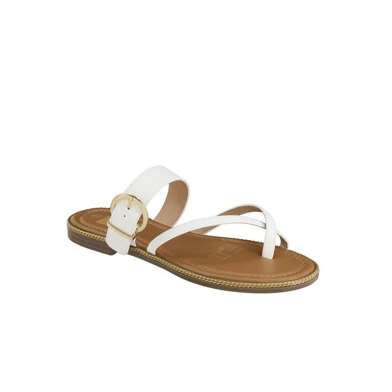 Time and Tru Women's Buckle Toe Loop Sandals | Walmart (US)