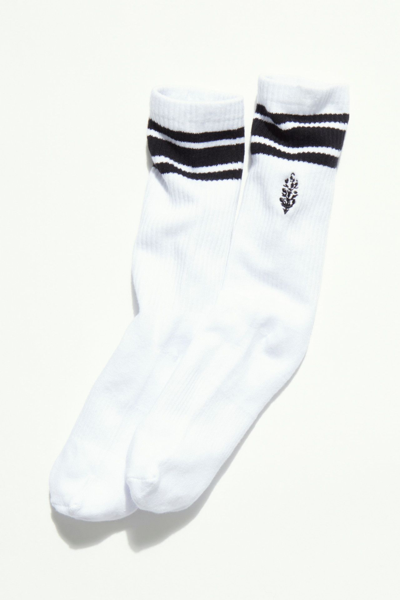 Free People White Movement Logo Stripe Tube Socks | Magnolia Boutique