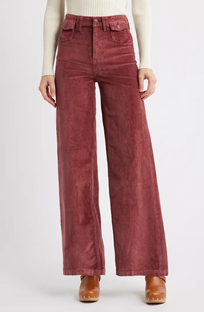 Free People Kellee High Waist Wide Leg Corduroy Palazzo Pants | Nordstrom | Nordstrom