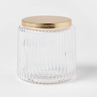 Ribbed Glass Canister Clear - Threshold™ | Target