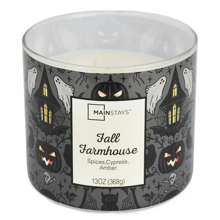 Mainstays Fall Farmhouse Halloween Candle, 13 ounce | Walmart (US)